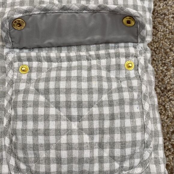 Blue Rain Grey and White Gingham Full Zip Vest Size Small - Picture 8 of 10